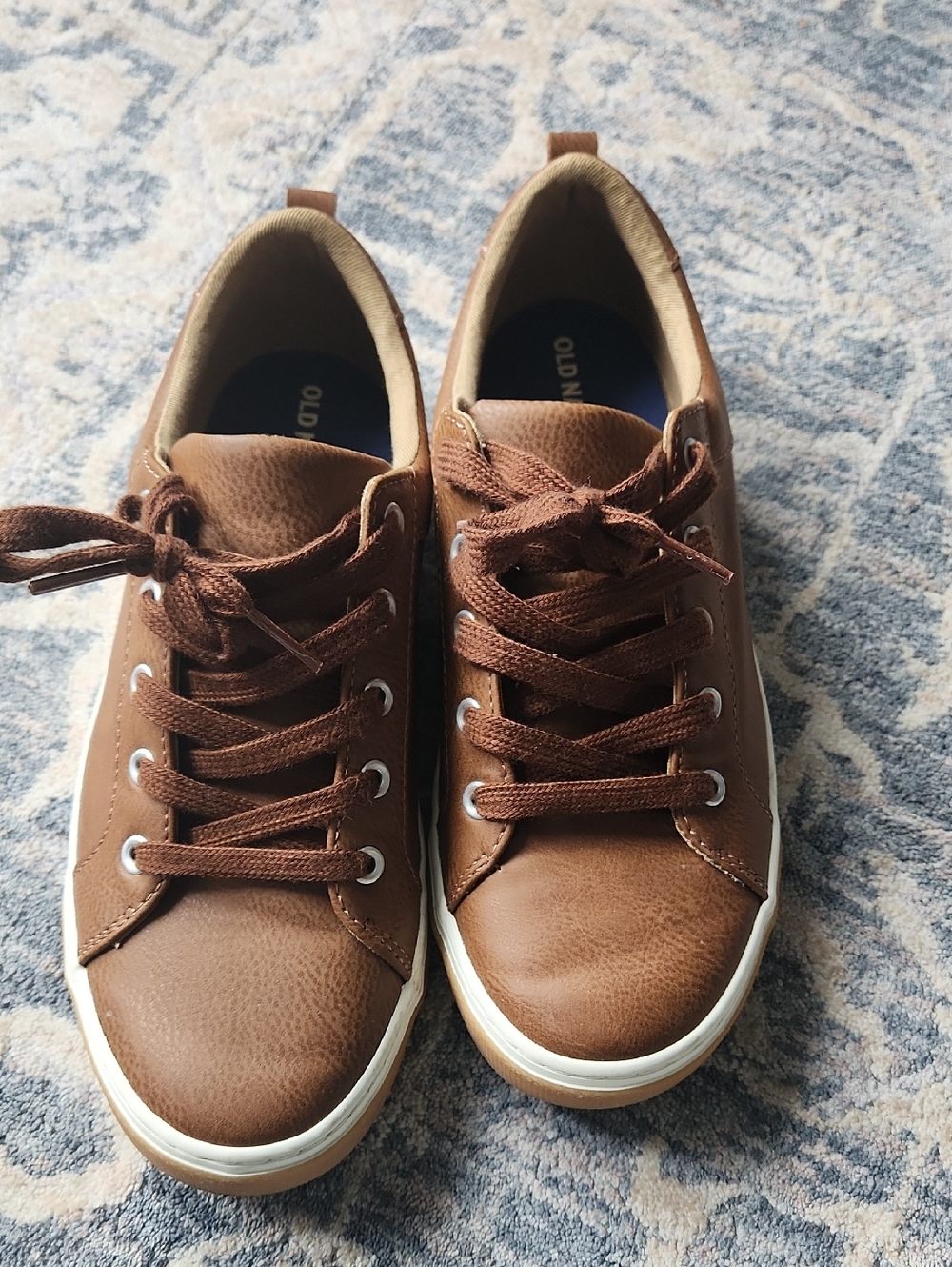 Old Navy Brown Lace-Up Kids Sneakers